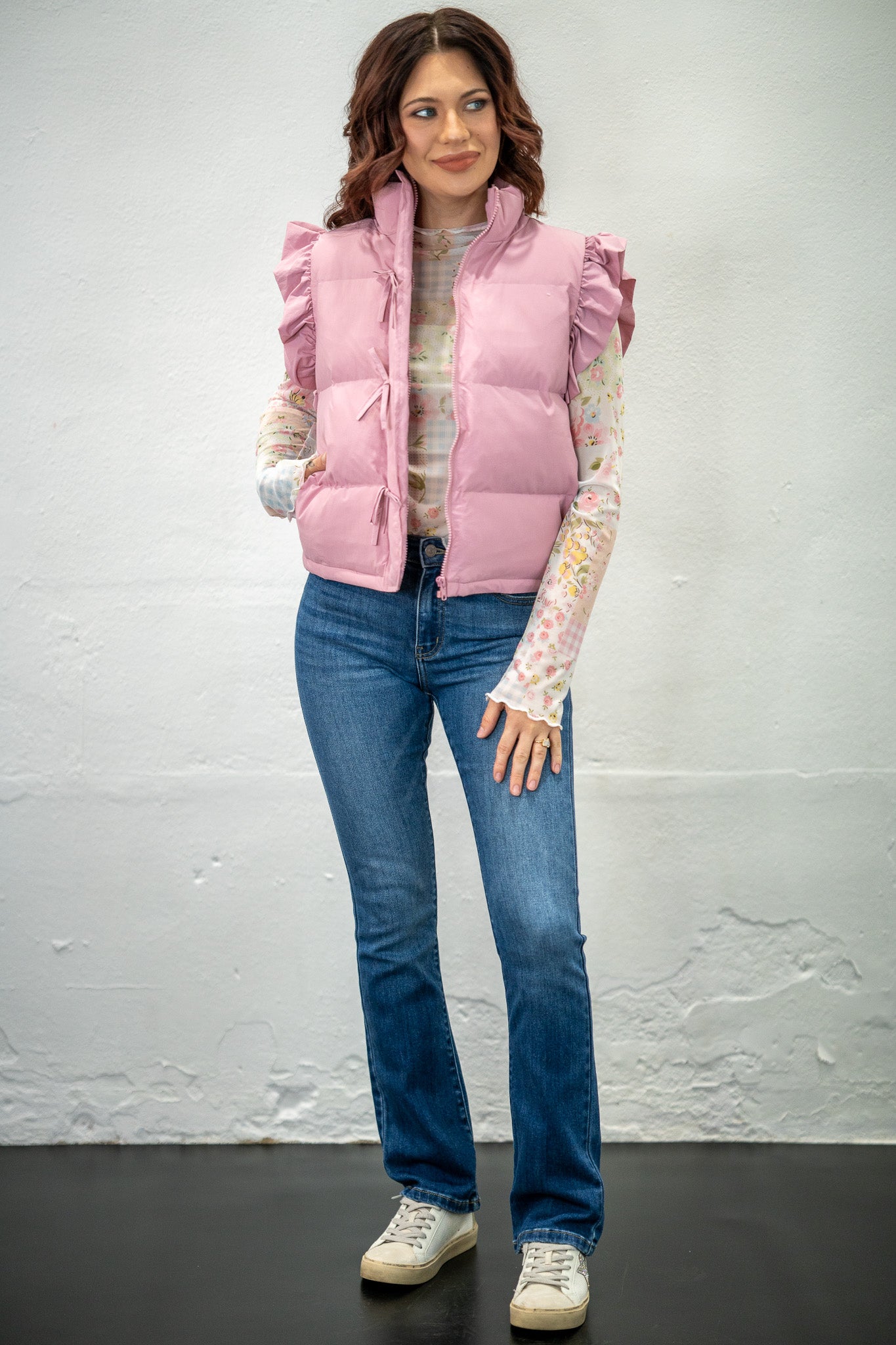 Sweet Ruffle Puff Vest