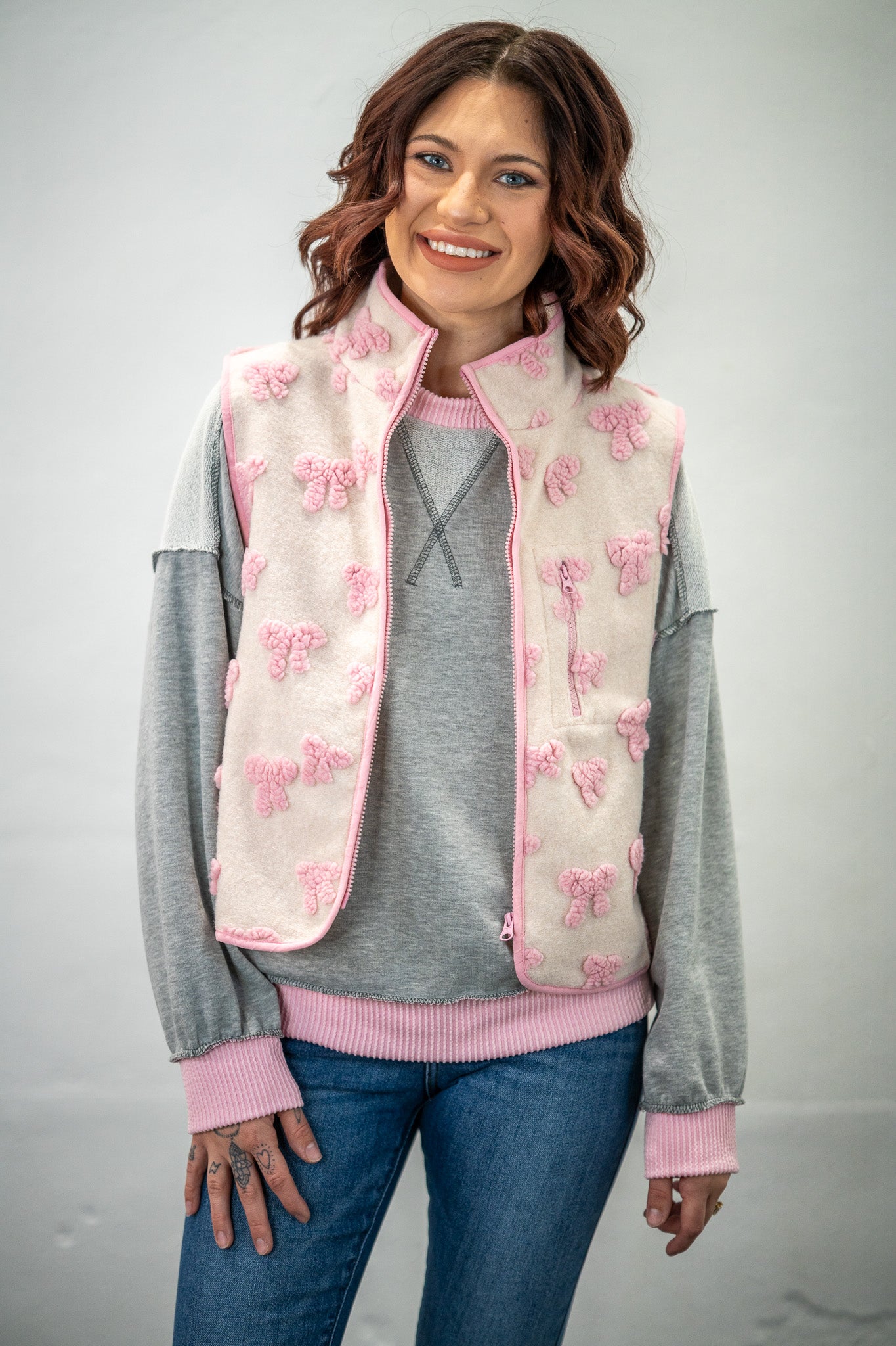 Blissful Pink Bows Vest