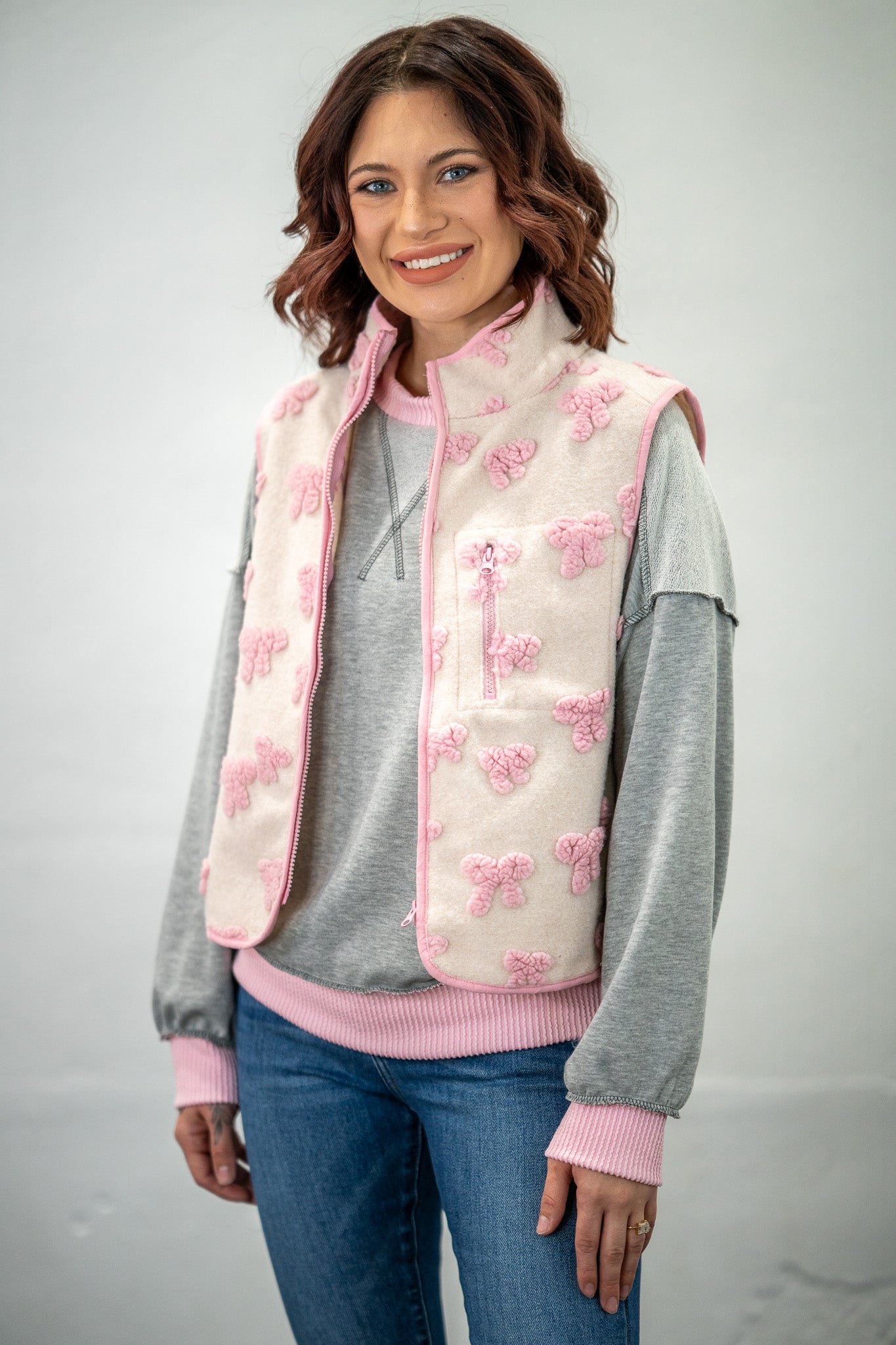Blissful Pink Bows Vest