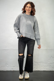Tone It Down Grey Sweater