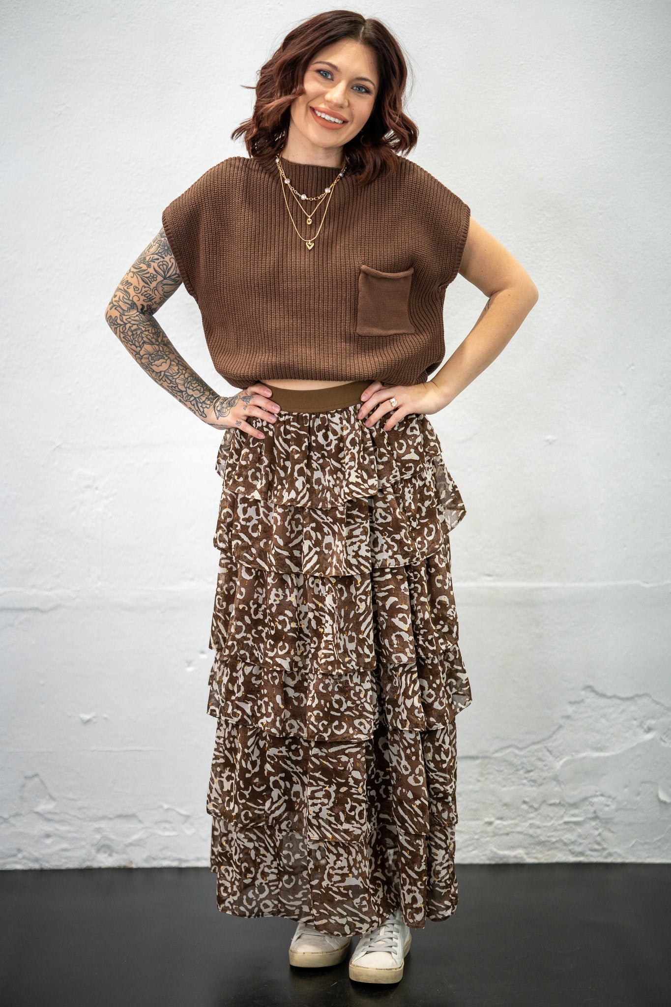 Ruffled Feathers Maxi Skirt