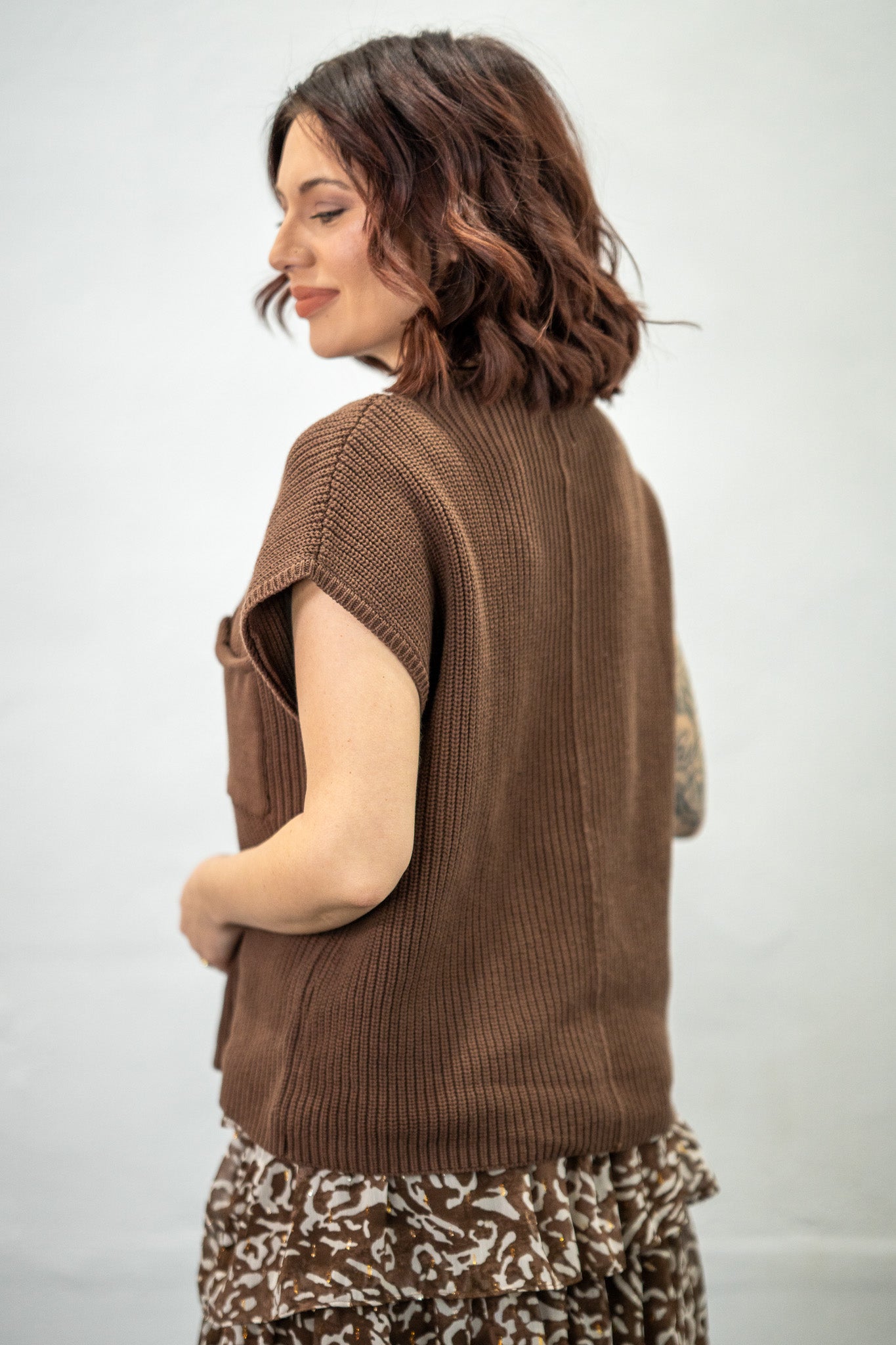 Basic Babe Brown Vest