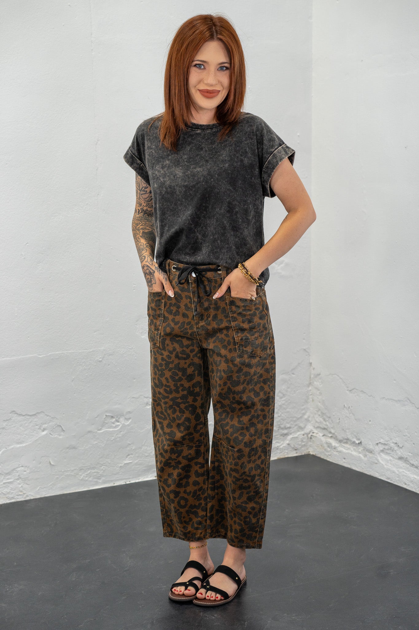 Aurora Spotted Barrel Pants