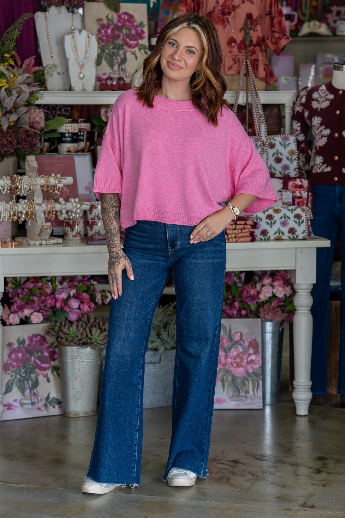 Tanya Light Pink Boxy Sweater