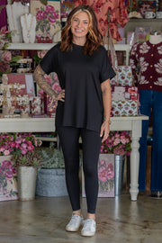 Easy Going Black Legging Set