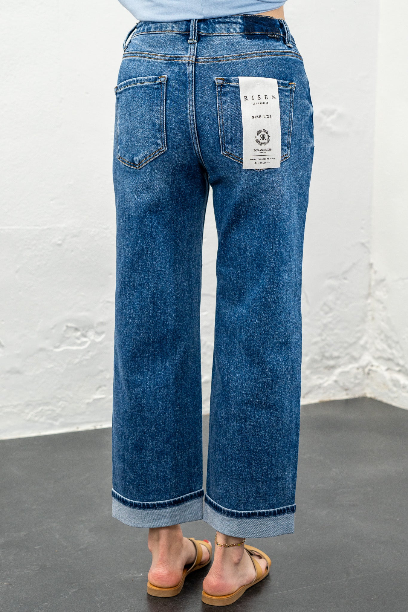 Millie Mid Rise Cuffed Jeans