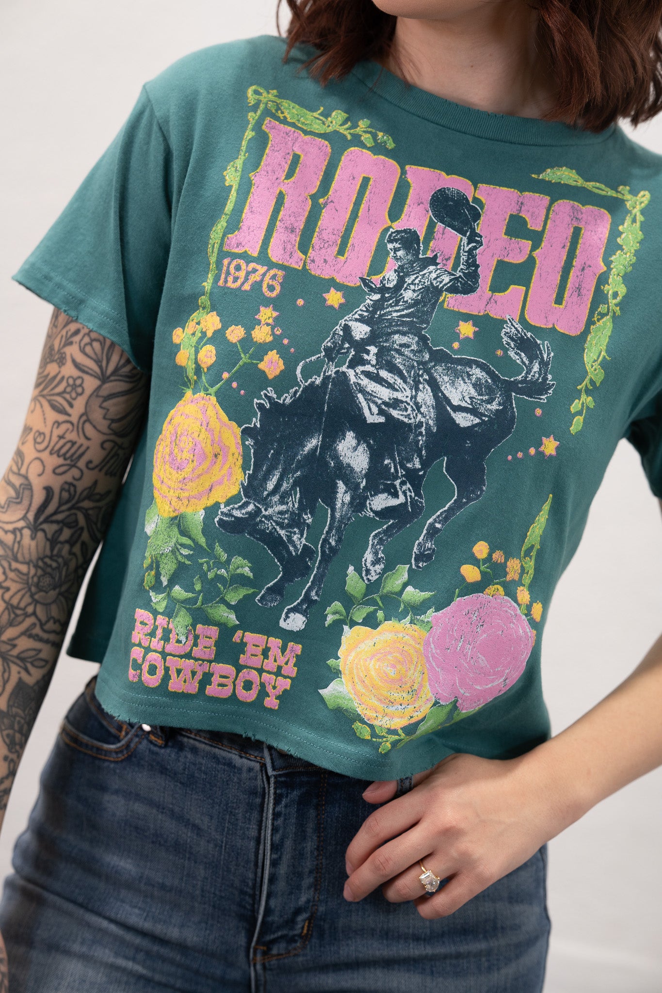 Ride 'Em Cowboy Crop Tee