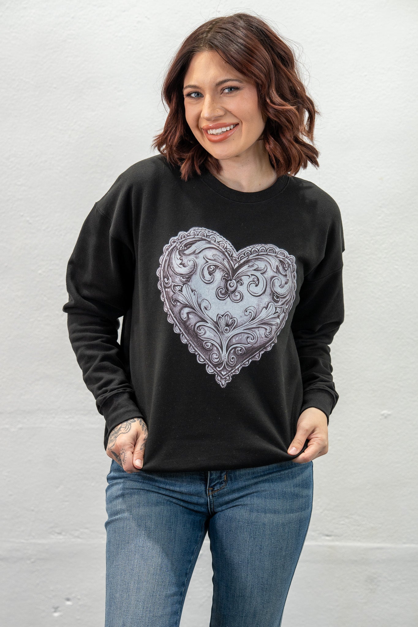 Concho Heart Sweatshirt