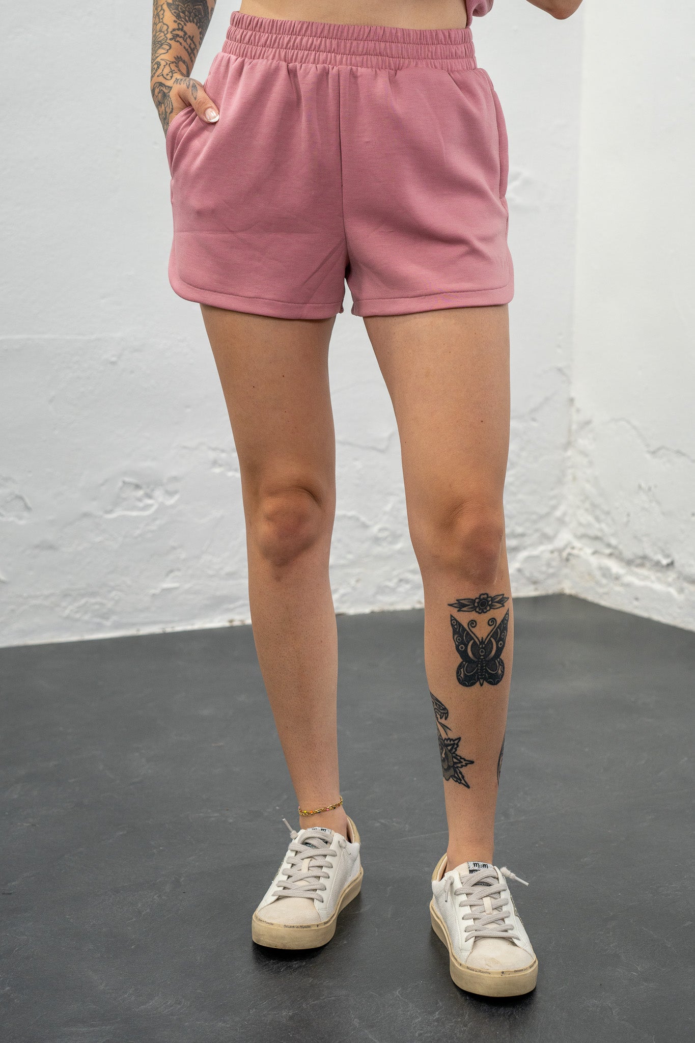 Jessie Dusty Rose Scuba Shorts