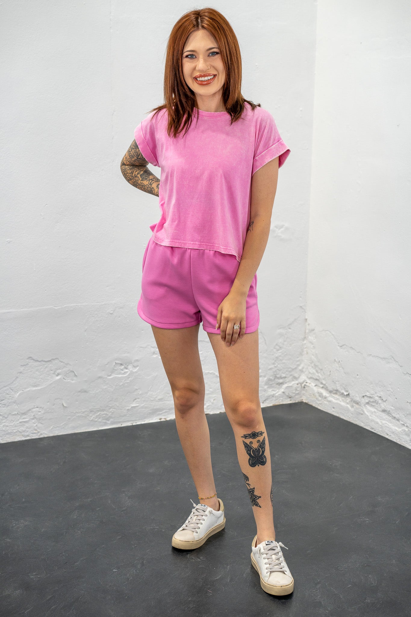 Jessie Candy Pink Scuba Shorts