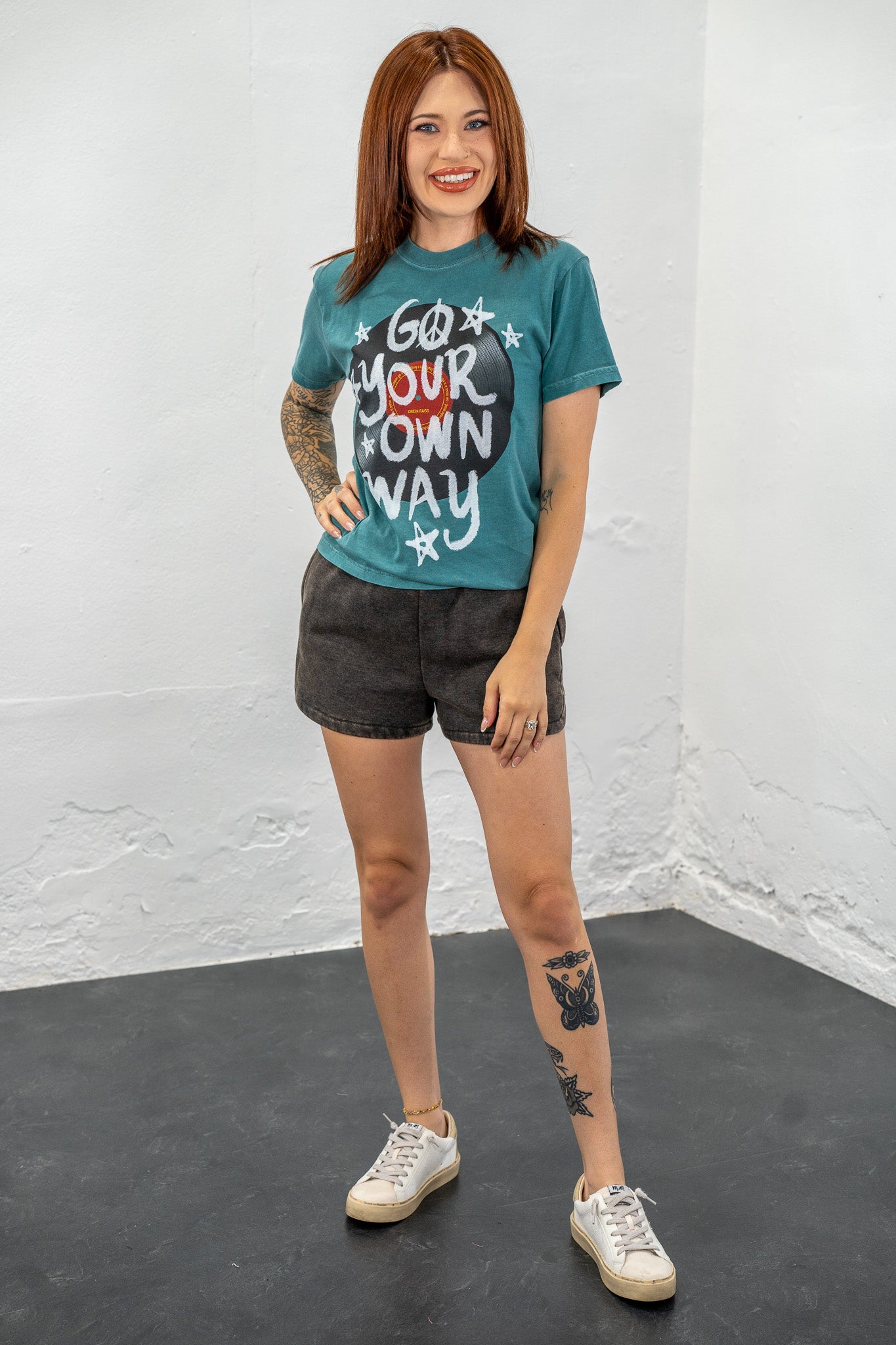 Katrina Black Acid Wash Scuba Shorts