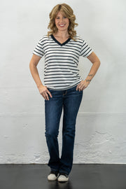 Rebecca V-Neck Black Top