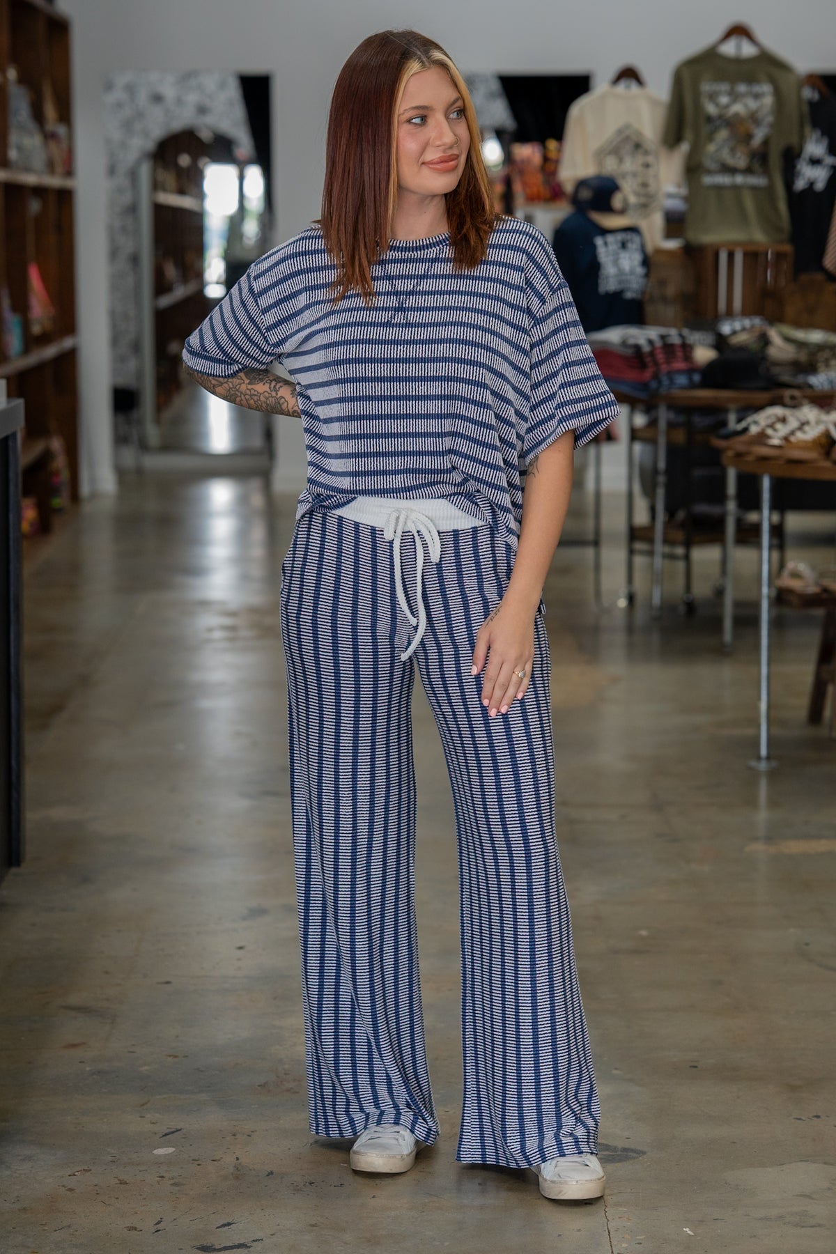 Saylor Navy Pant Set
