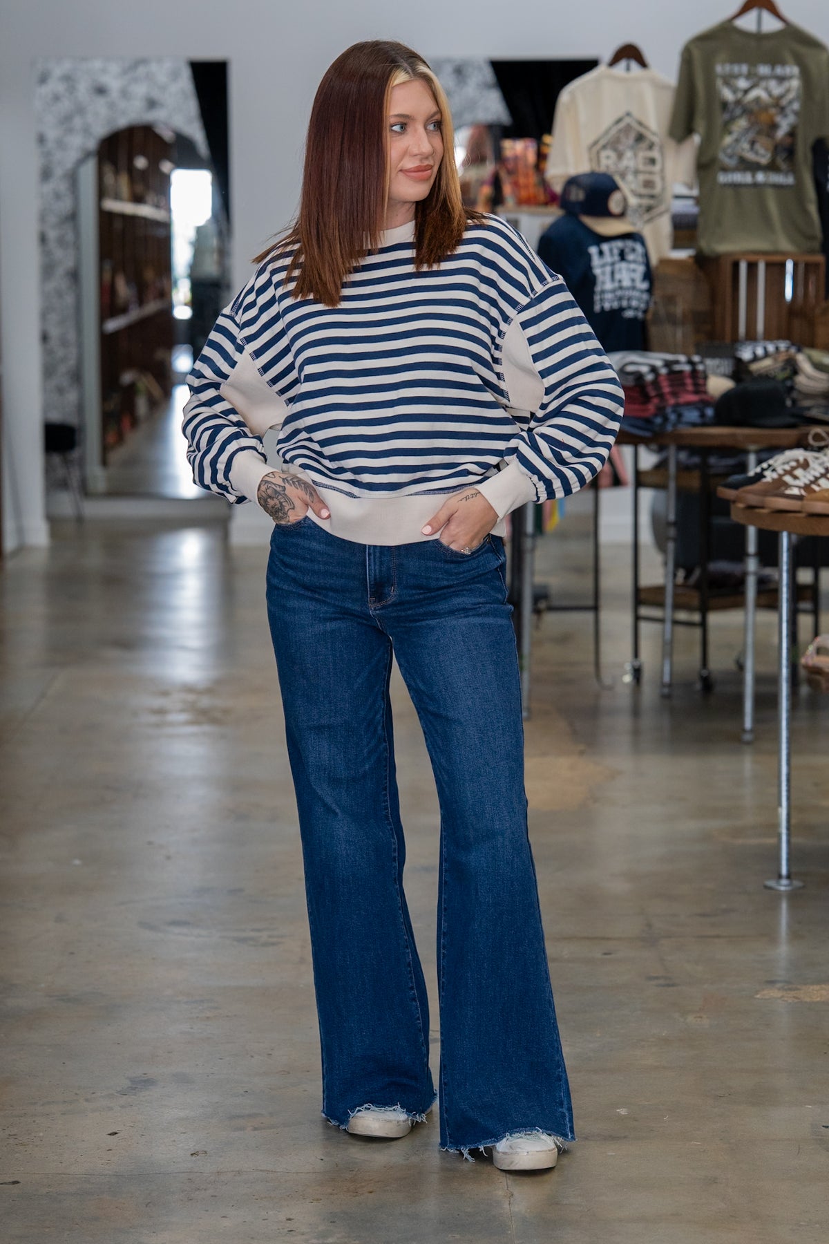Maisie Navy Sweatshirt