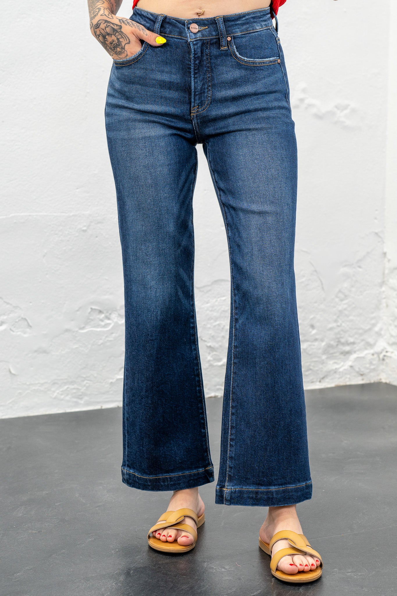 Jovie High Rise Crop Wide Jeans