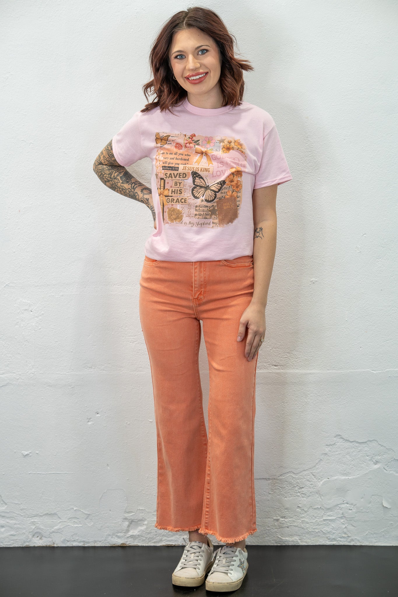 Alix Coral Cutoff Pants