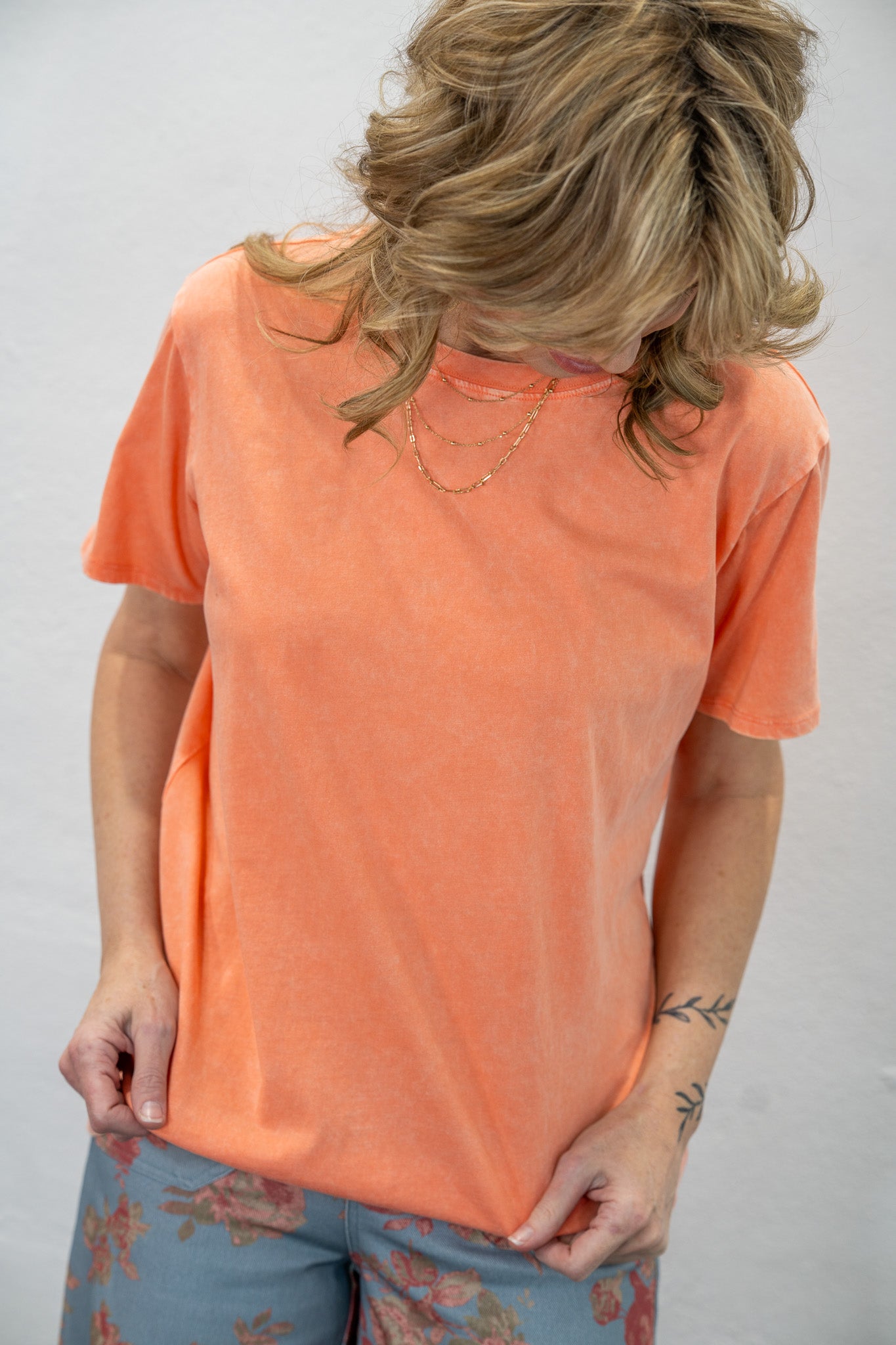 Soft Touch Coral Basic Top