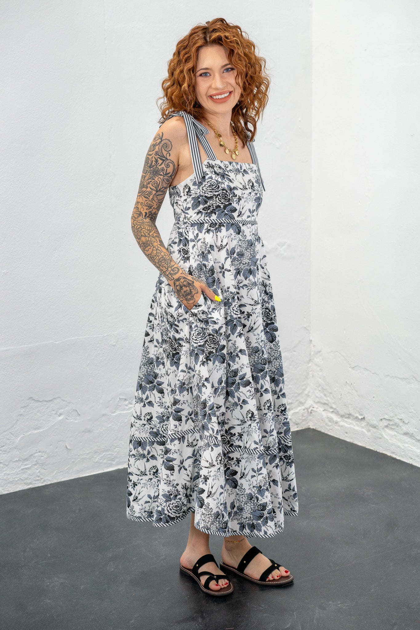 Sweet Dreams Black Floral Dress