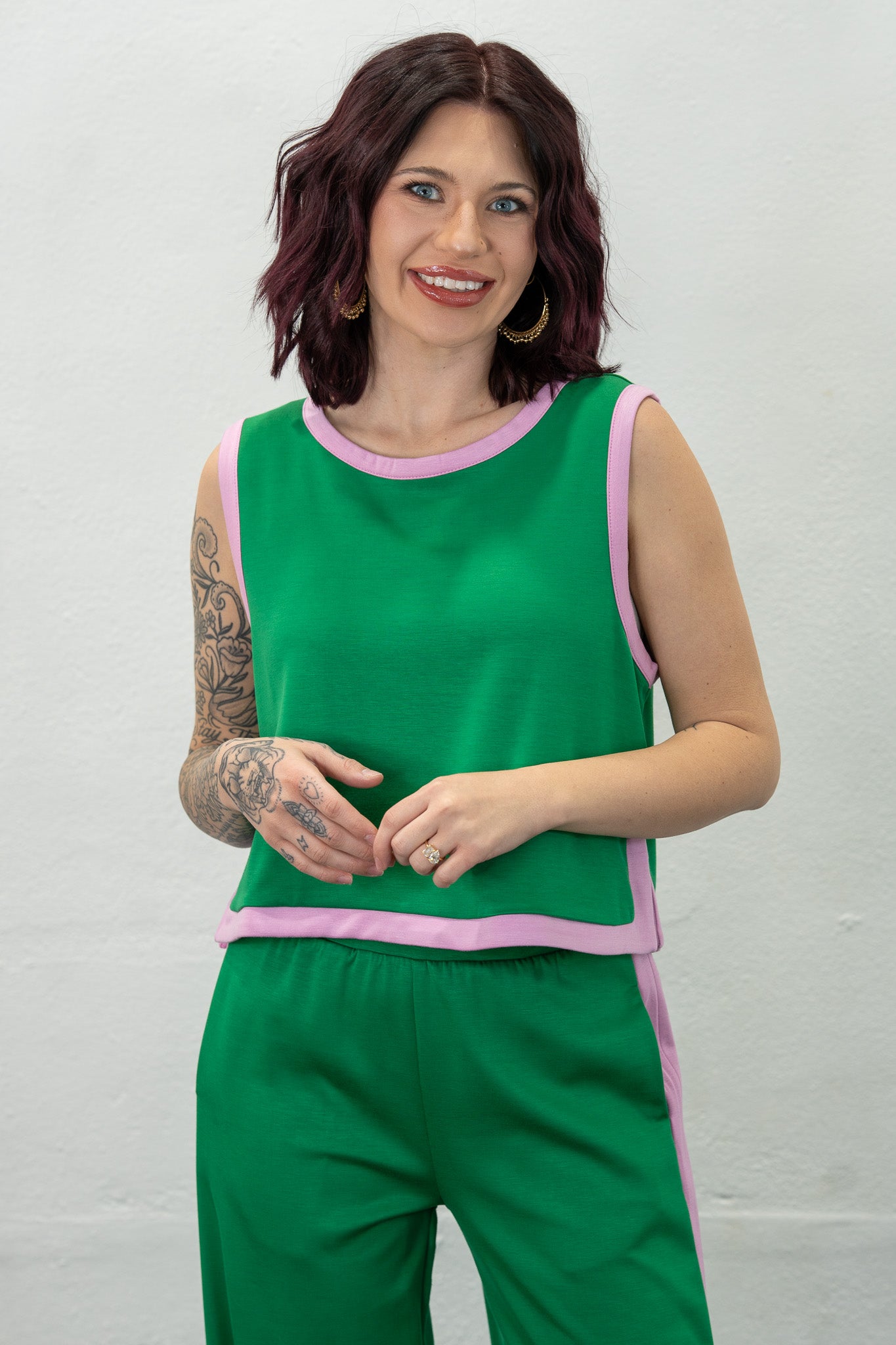 Boss Babe Pink & Green Top