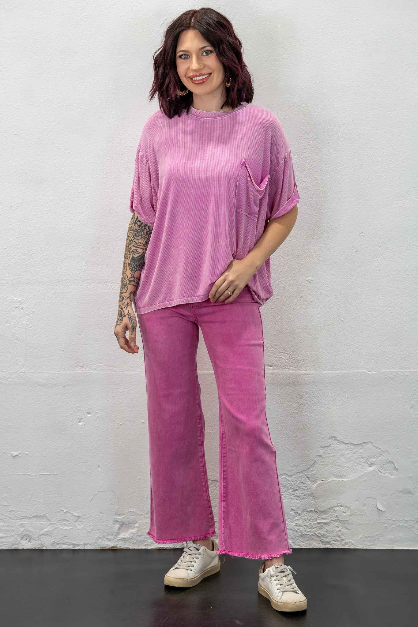 Alix Pink Cutoff Pants