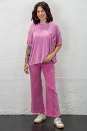 Alix Pink Cutoff Pants