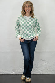 Check Mate Sage Green Top