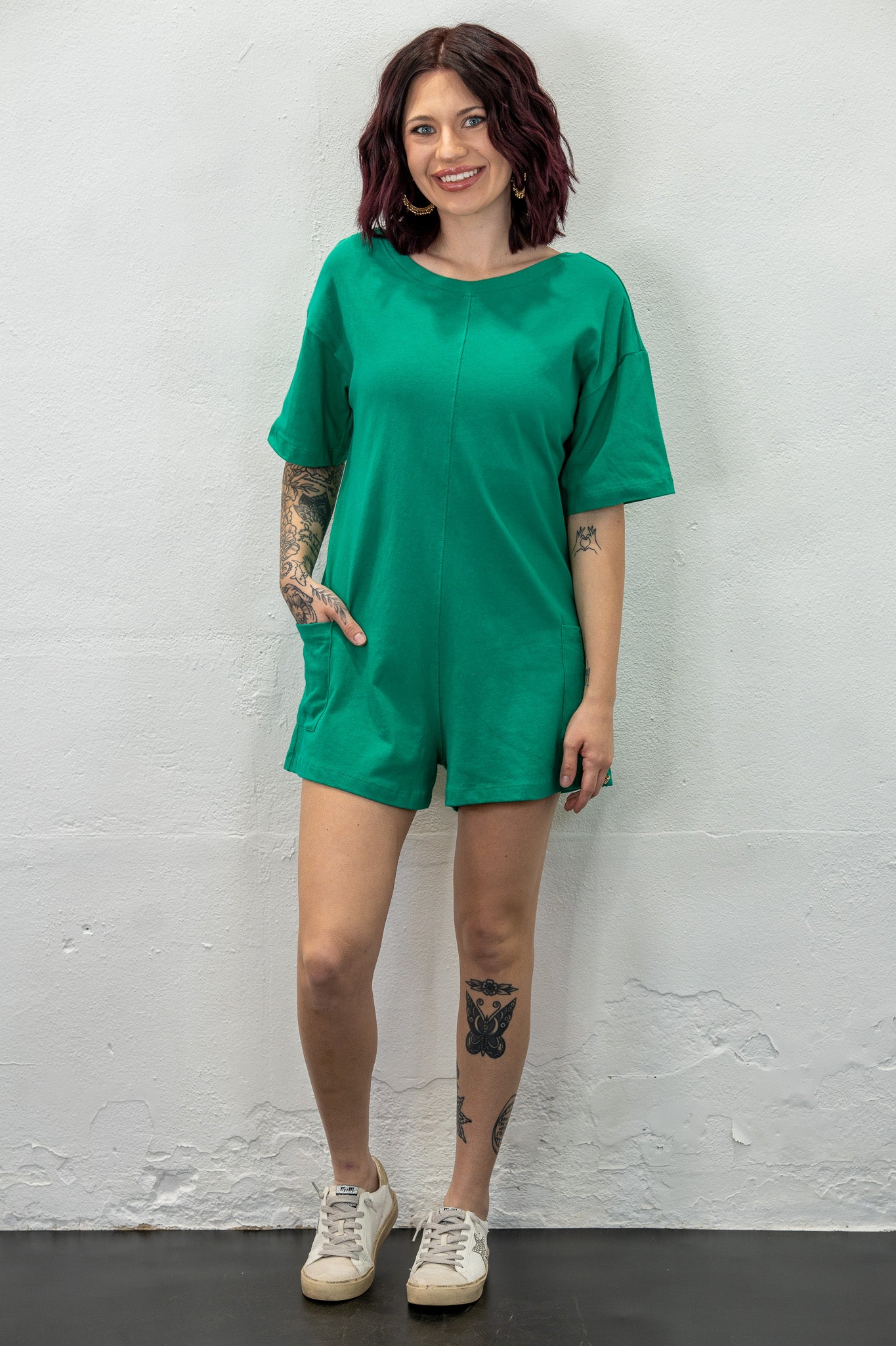 Andree Green Reversible Romper