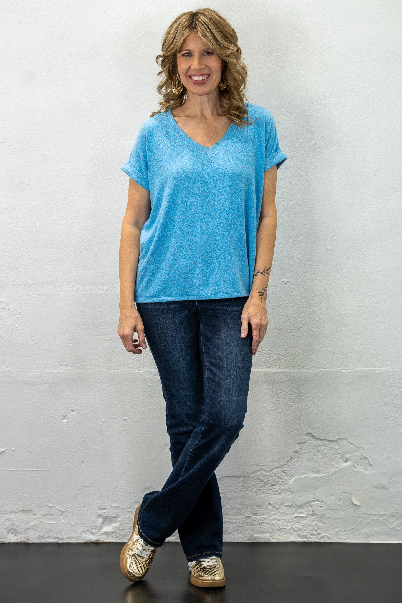 Tasha Sky Blue Hacci Top