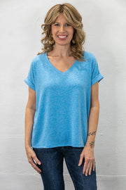 Tasha Sky Blue Hacci Top