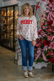 Merry Polka Dot Sweatshirt