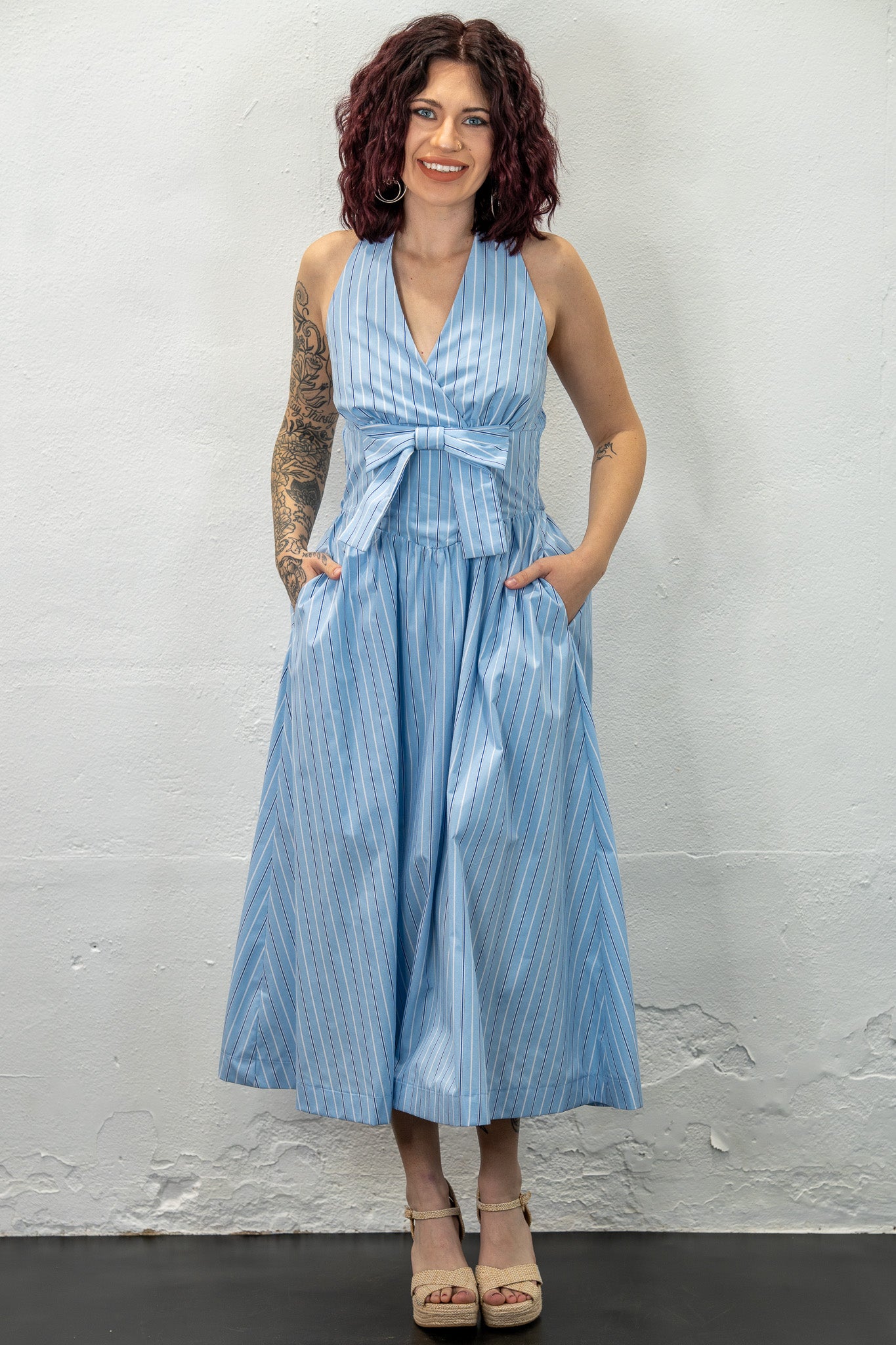 Downtown Stroll Halter Dress