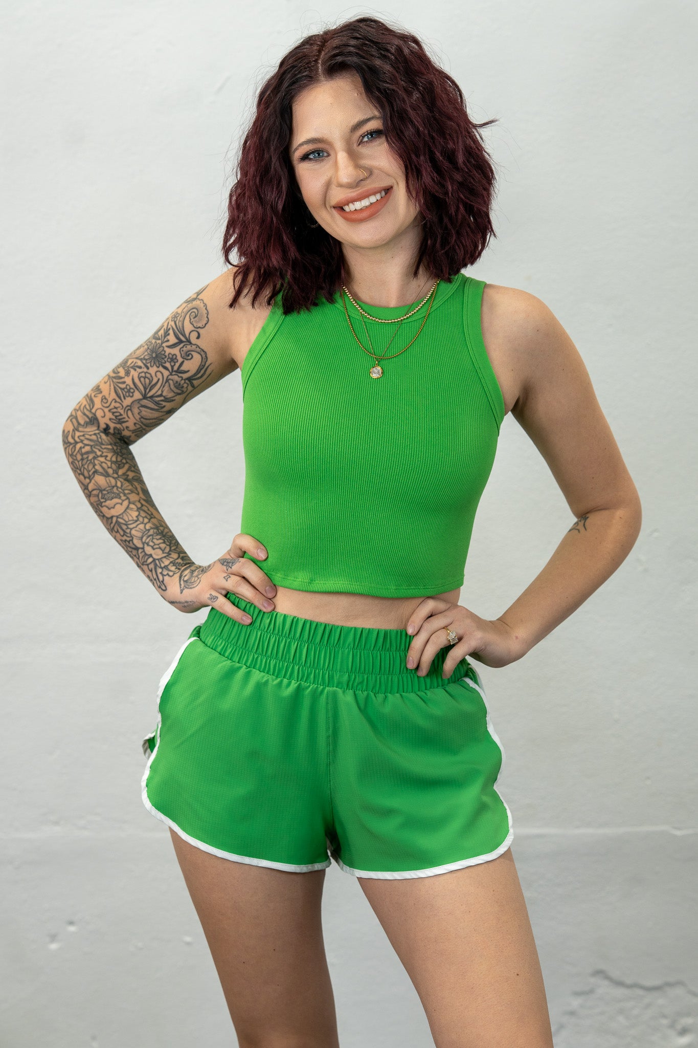 Fearless Flex Green Muscle Tank