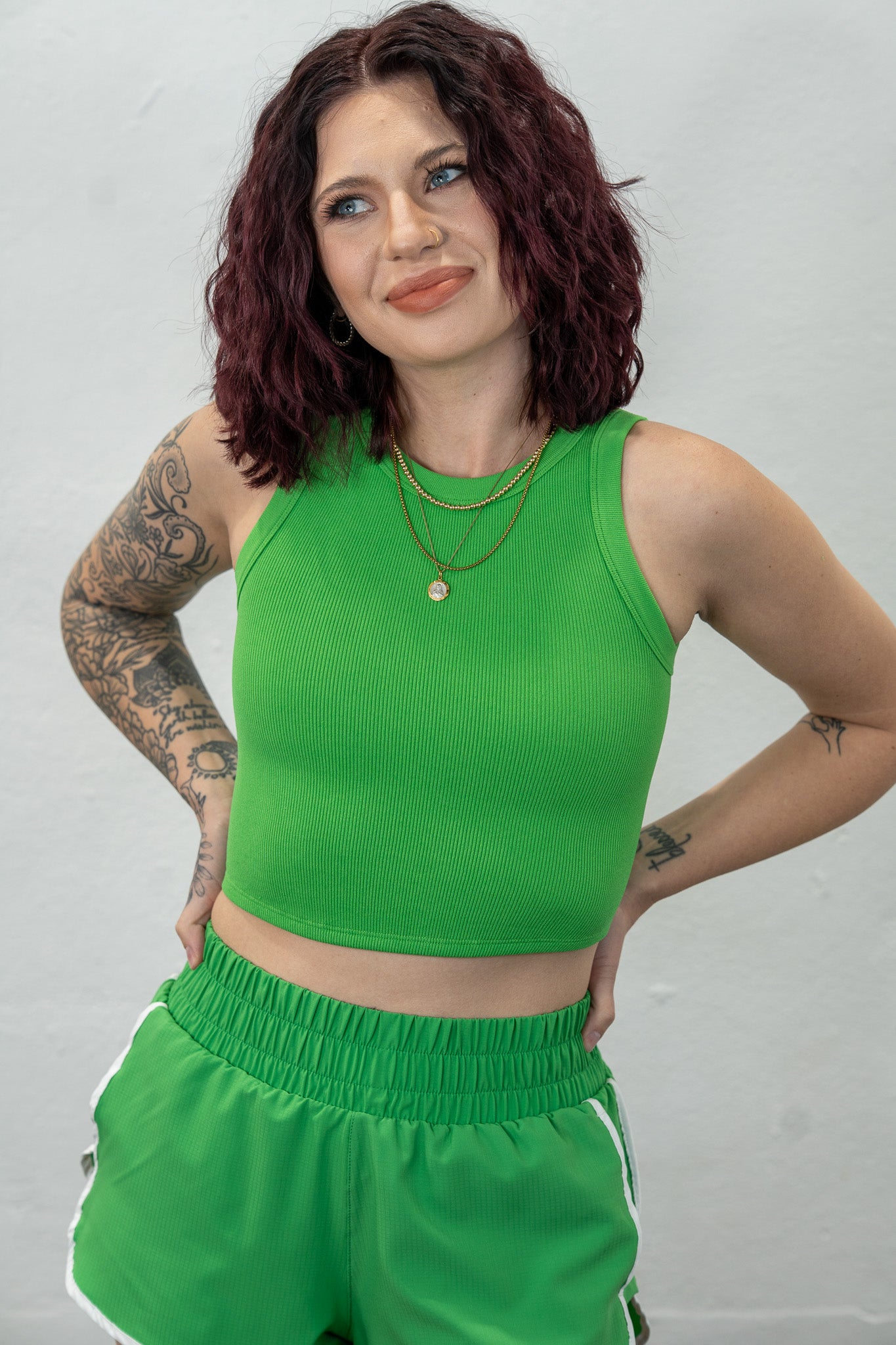 Fearless Flex Green Muscle Tank