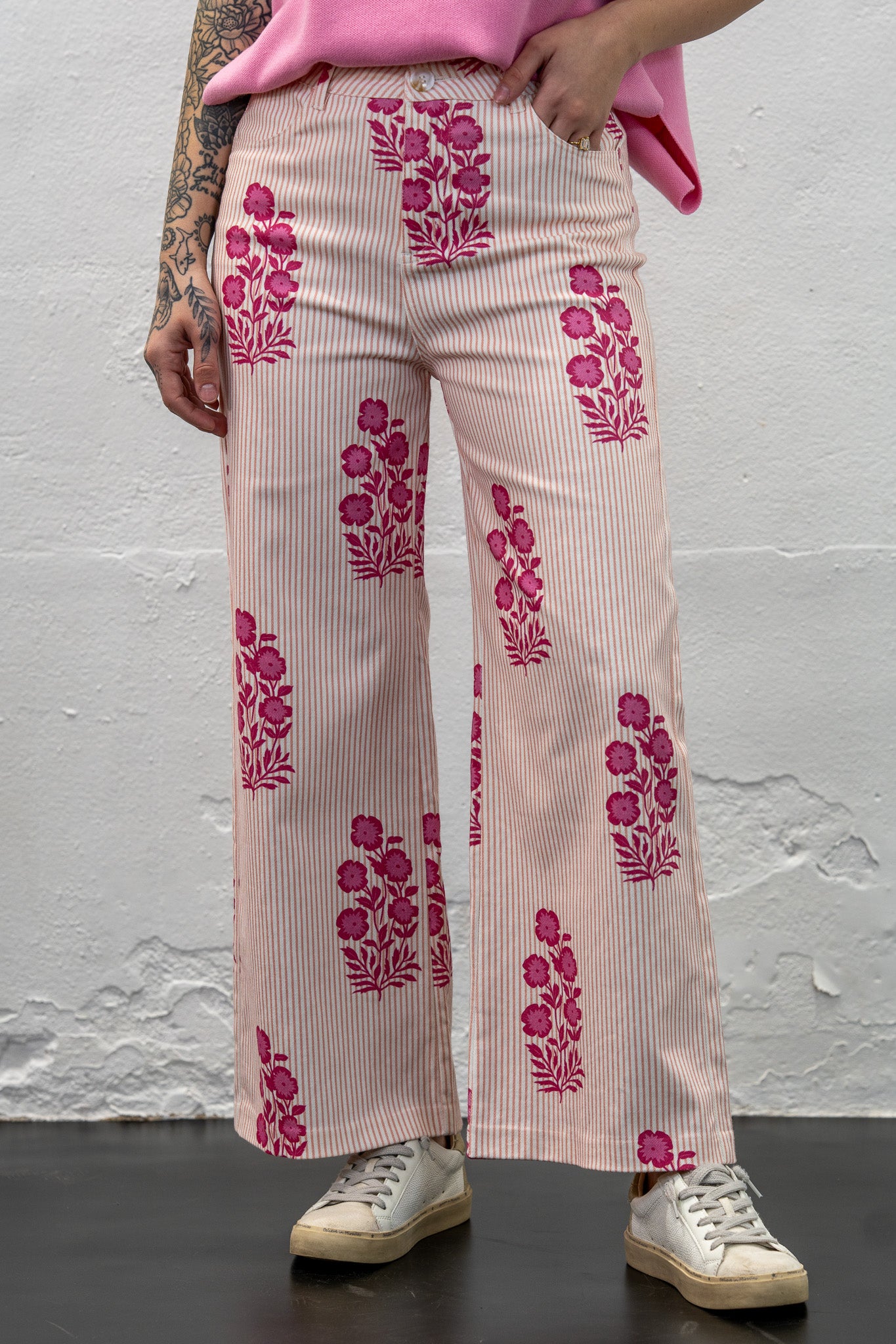 Spring Fling Pink Stripe Pants