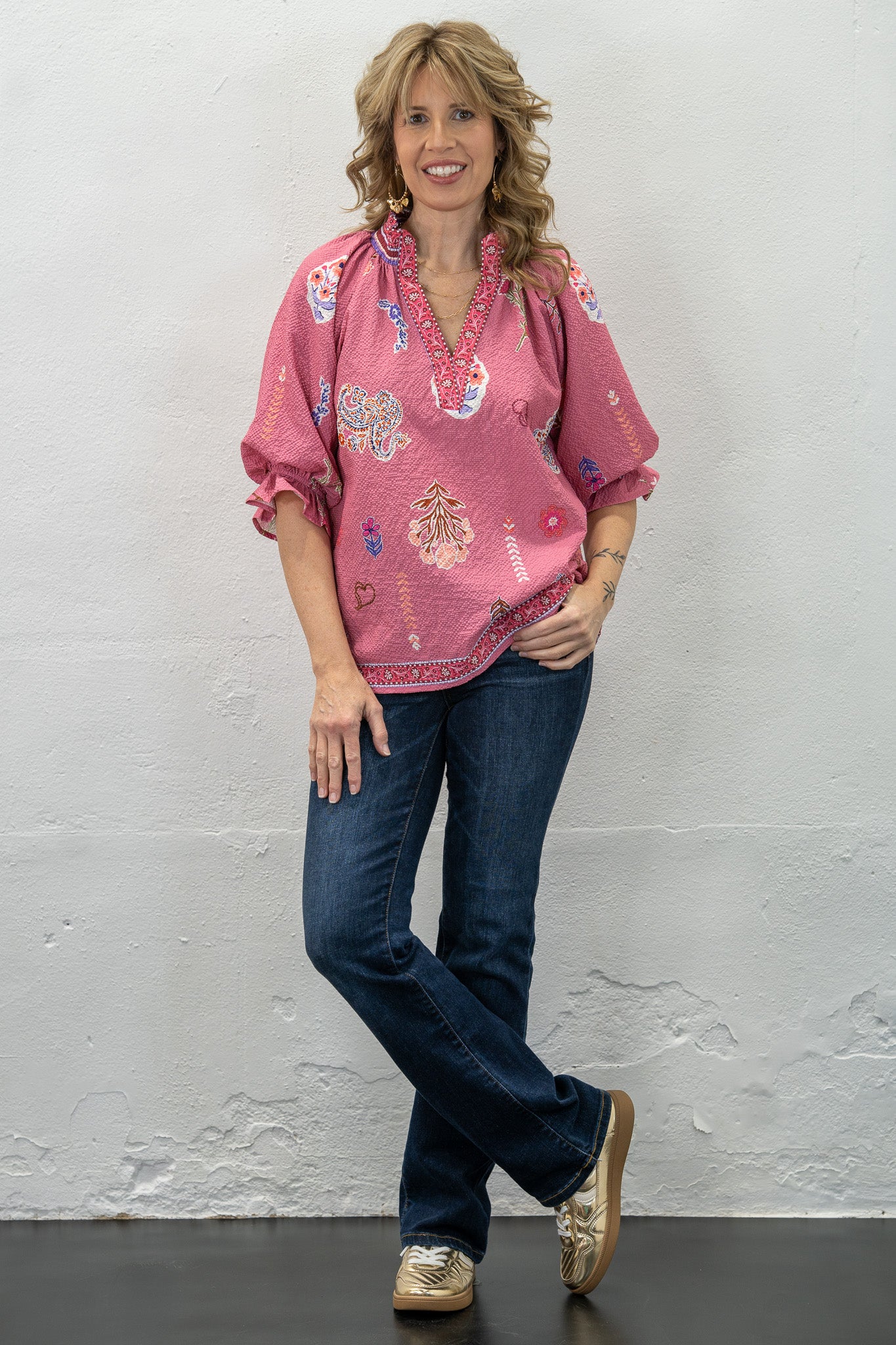 Kathleen Pink Floral Top