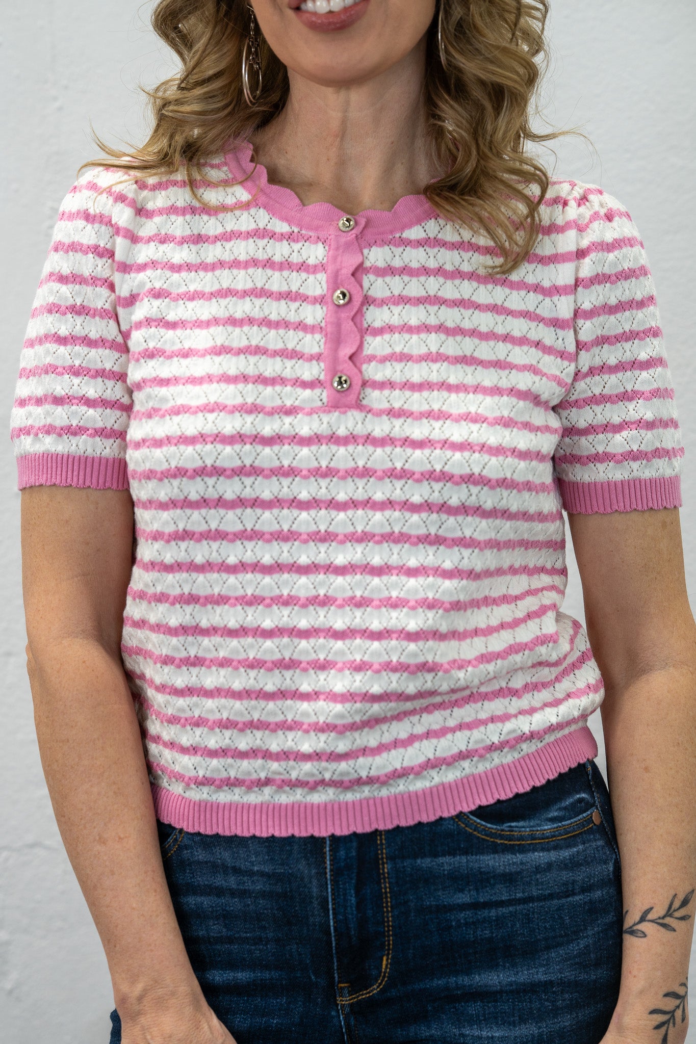 Sugar And Stripes Pink Top