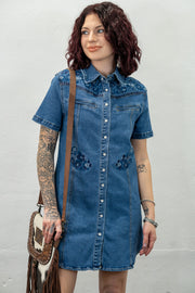 Wanda Floral Embroidered Mini Dress - Final Sale!