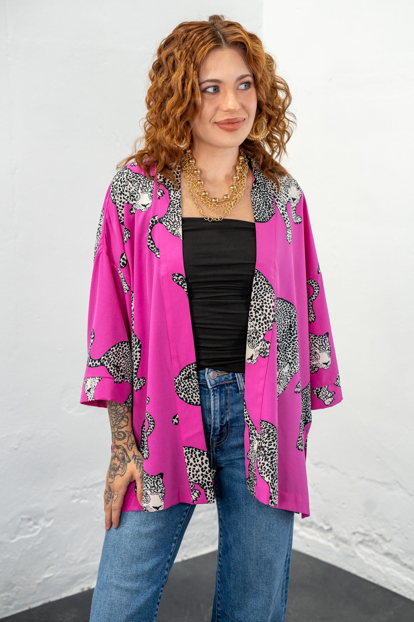 Wild Side Of Me Magenta Kimono