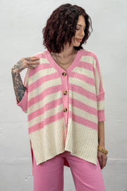 Tricia Pink & Cream Button-Down