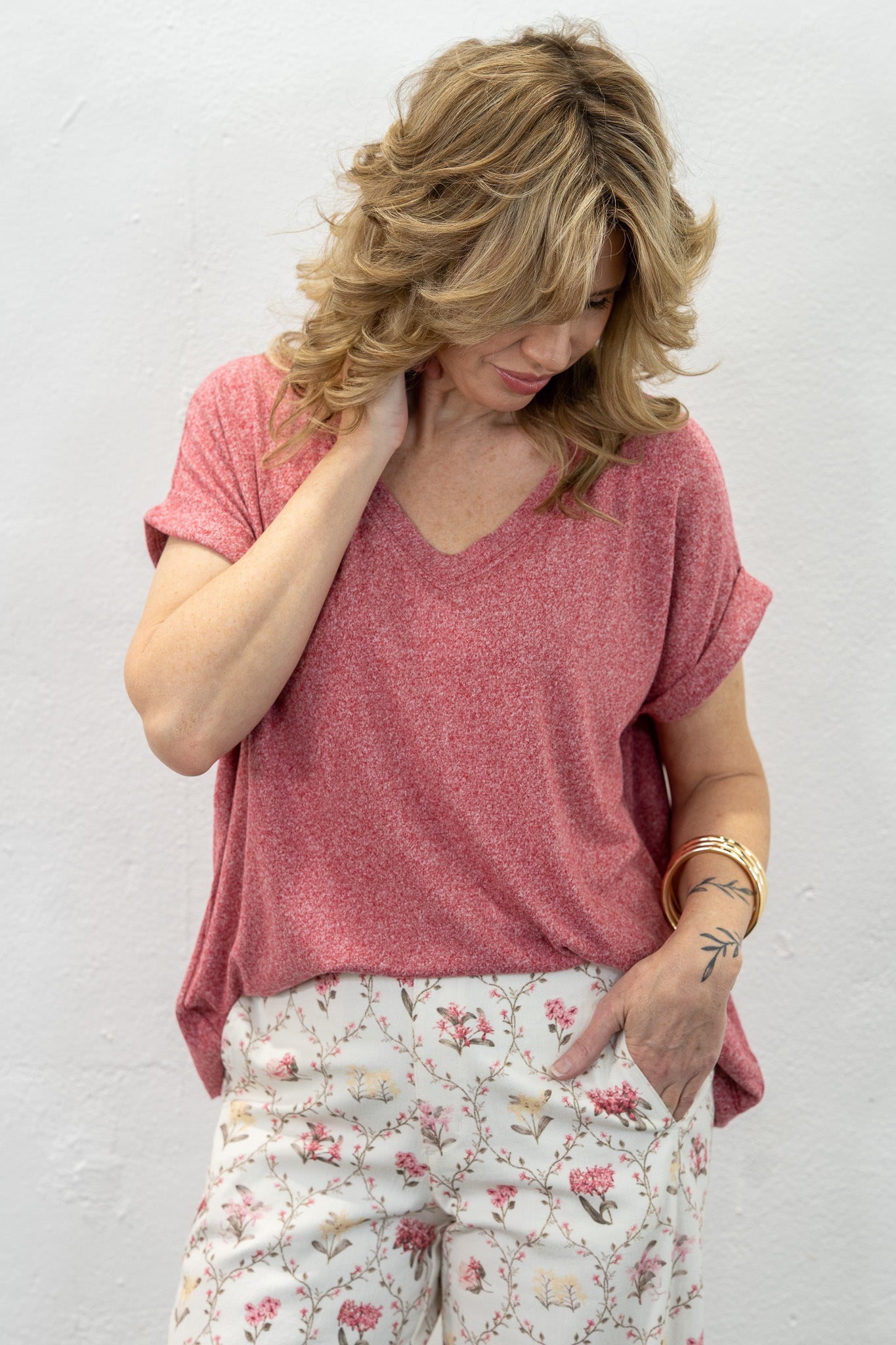 Tasha Dusty Rose Hacci Top