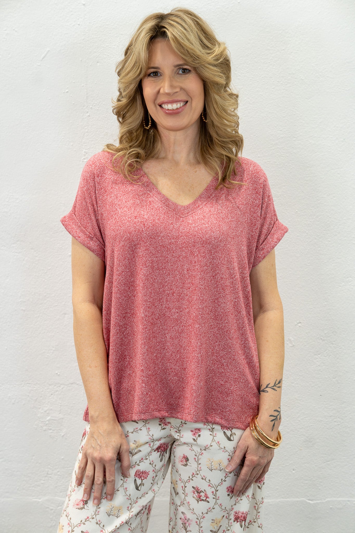 Tasha Dusty Rose Hacci Top