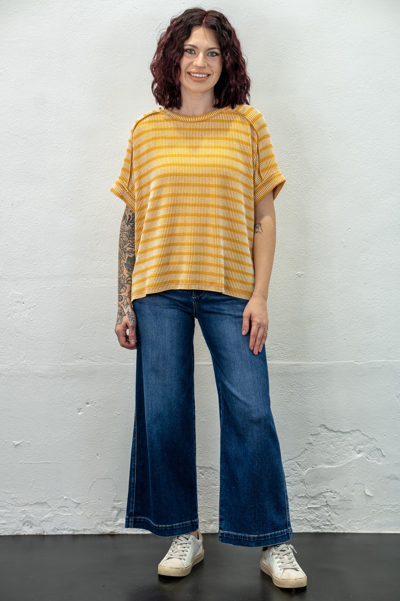 Comfy Cutie Mustard Yellow Top