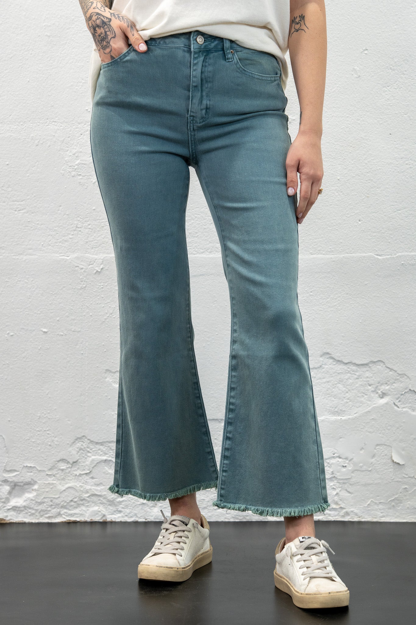 Alix Ash Jade Cutoff Pants