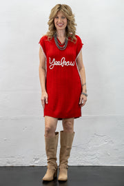 Yeehaw Red Knit Dress