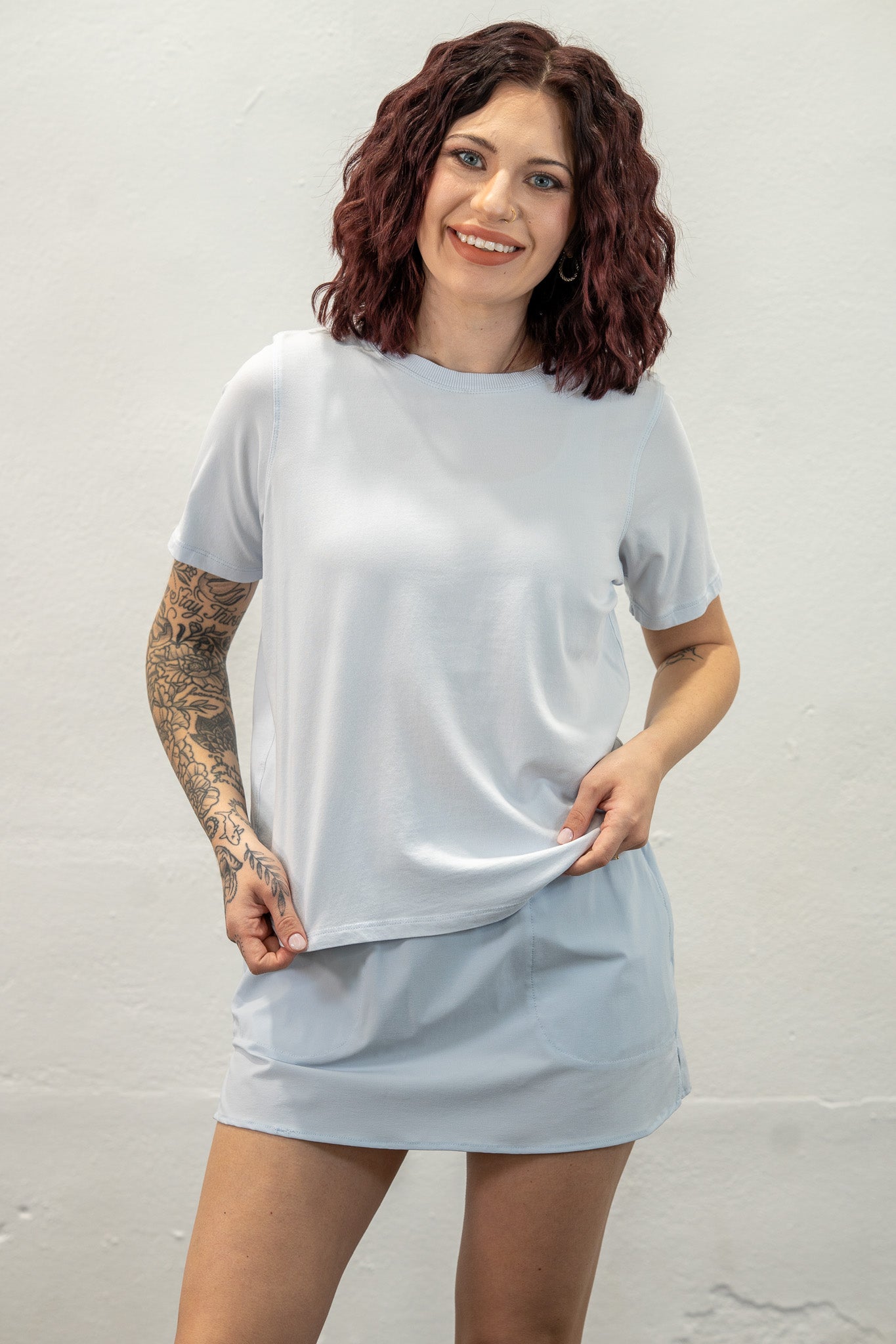 All Day Motion Lightest Blue Boxy Tee