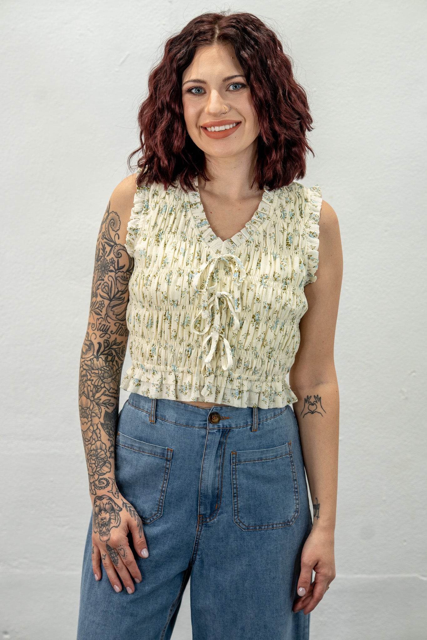 Lizzie Smocked Floral Top - Final Sale!