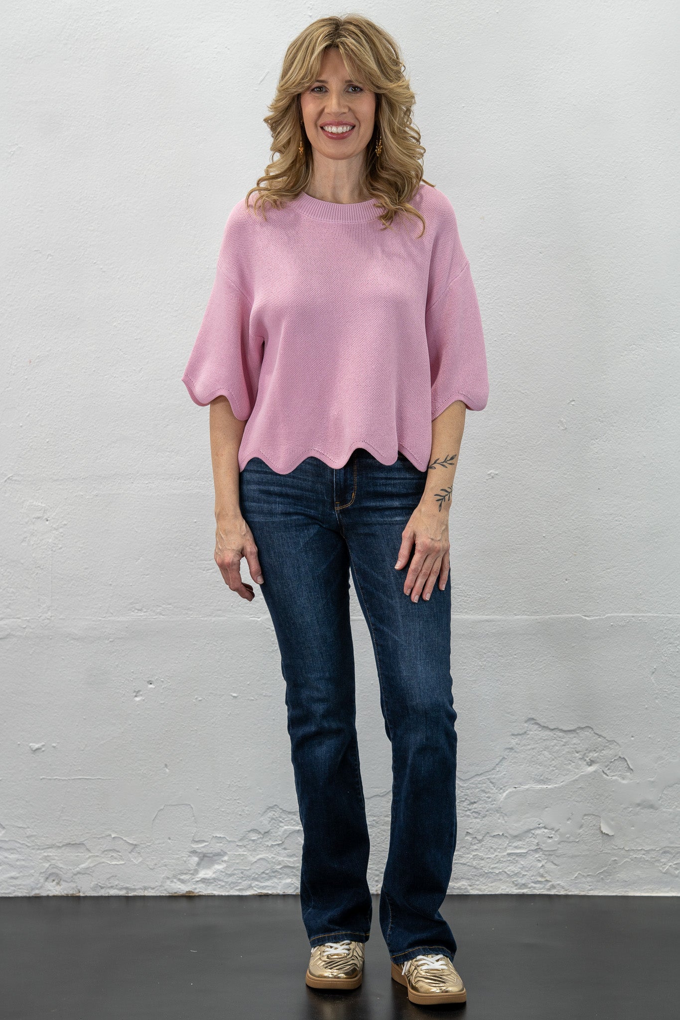 Classy Comfort Pink Knit Top
