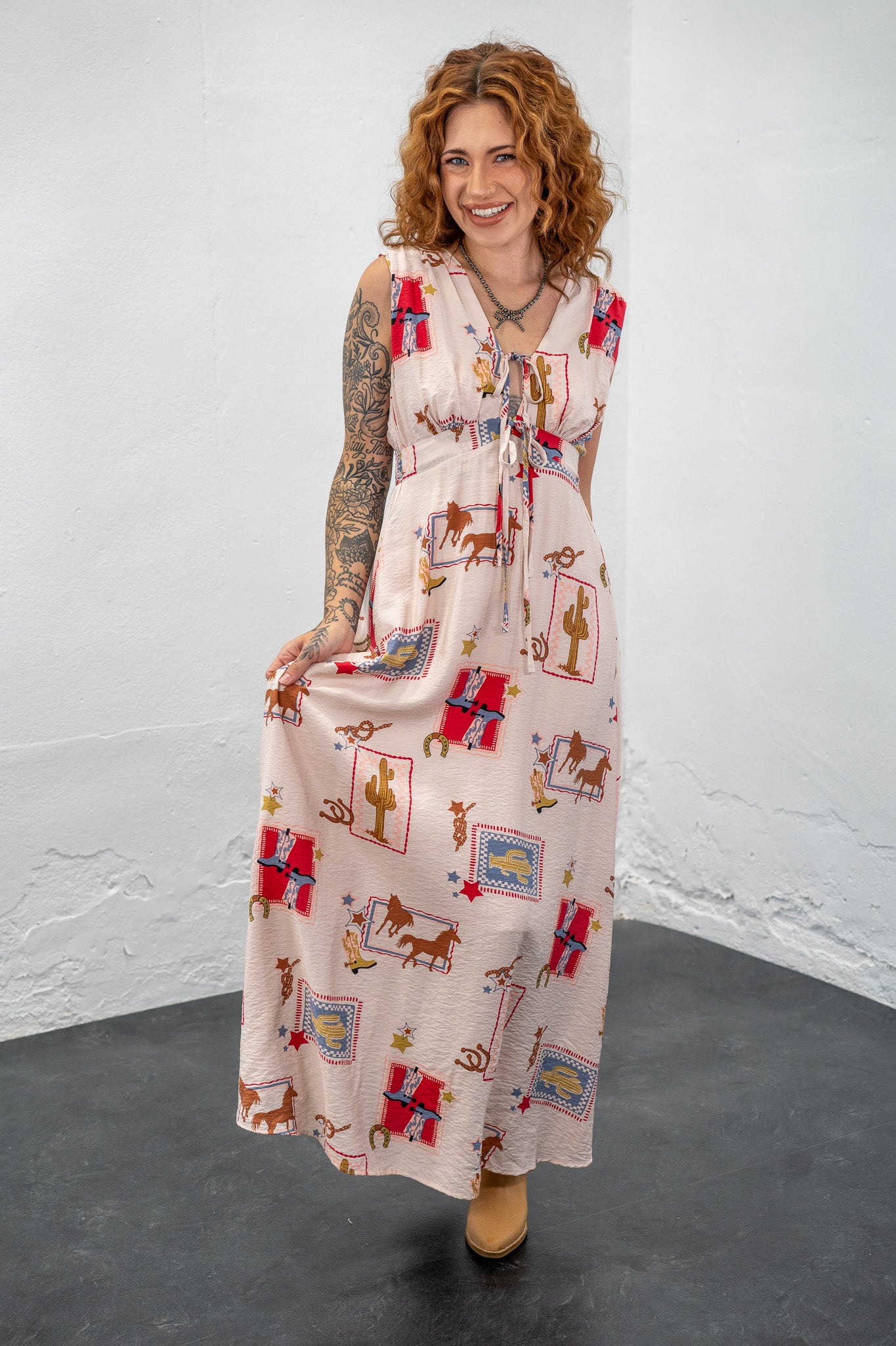 Cactus Bloom Maxi Dress