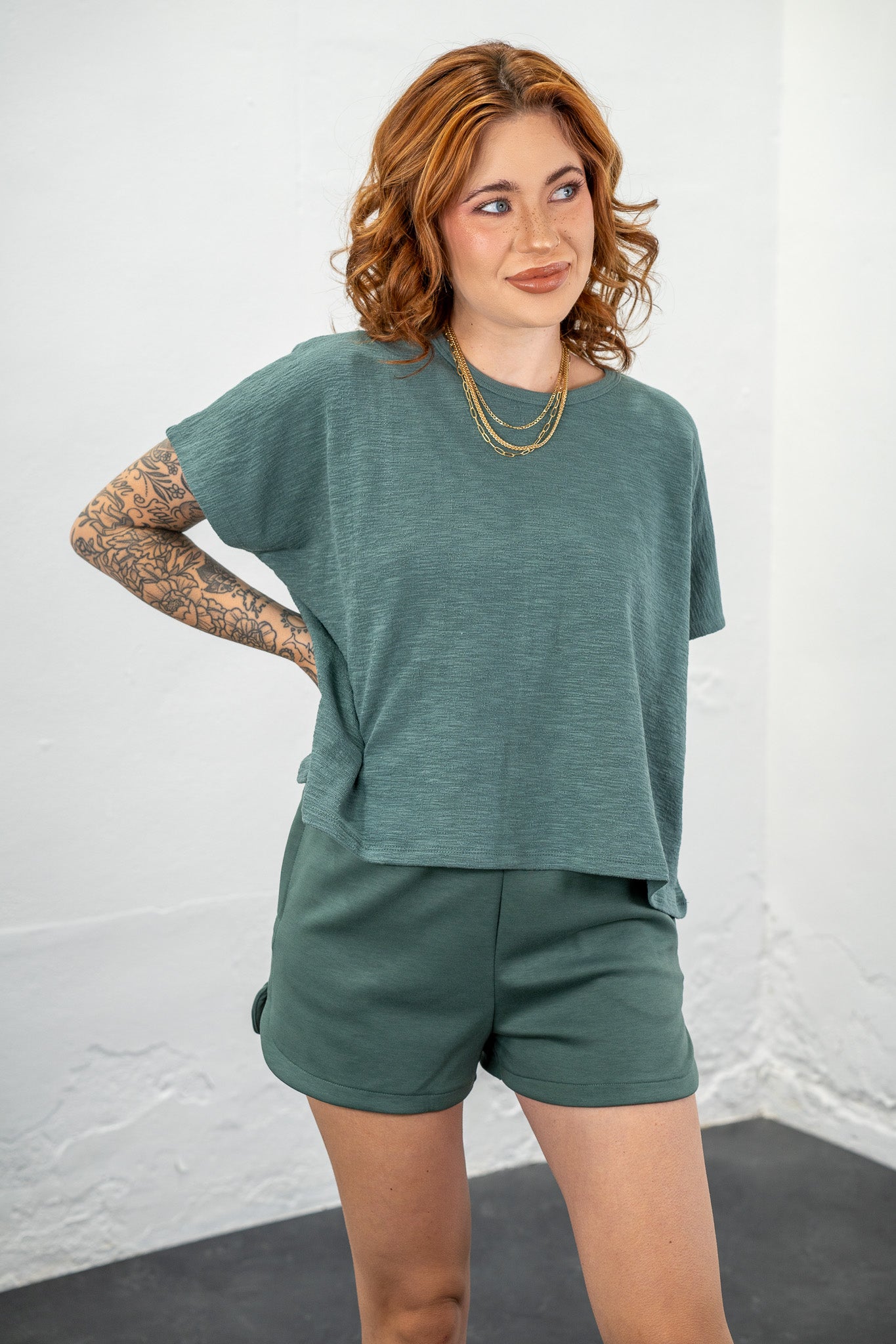 Bethanie Ash Jade Boxy Tee