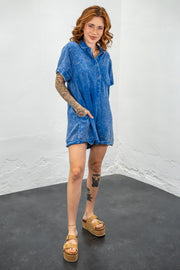 Basic Babe Classic Blue Romper